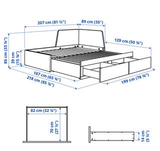 Llit extensible Flekke Ikea amb 2 matalassos