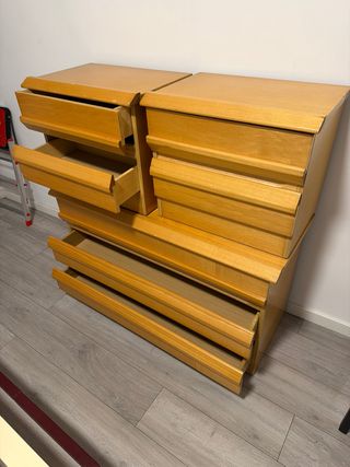 Conjunto 2 Cómodas Madera Beige