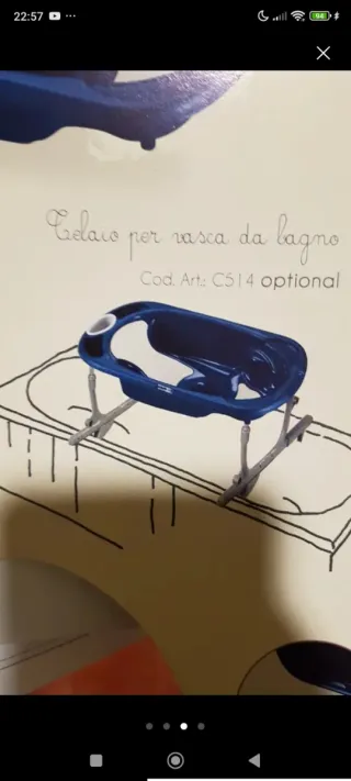 Bañera CAM para bebé con patas