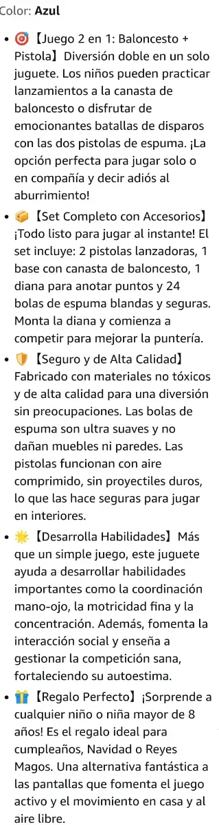 Pistola de Juguete Tiro al Blanco