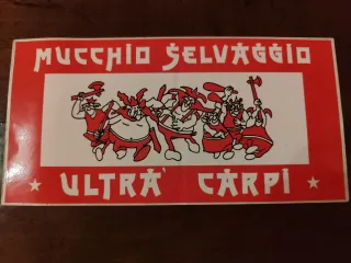 Adesivo ultras MUCCHIO SELVAGGIO CARPI anni 80