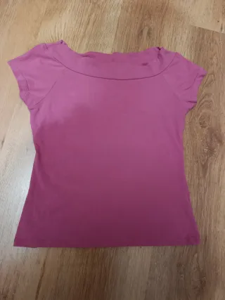 Camiseta Zara manga corta rosa Talla M