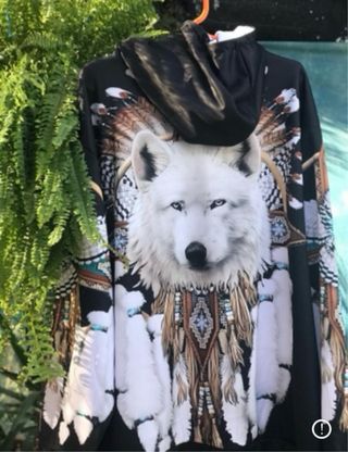 Sudadera con estampado de lobo y buho 54/56/58