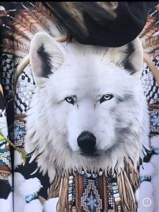Sudadera con estampado de lobo y buho 54/56/58