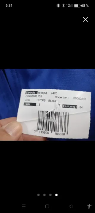 Monos de trabajo azules Talla 3