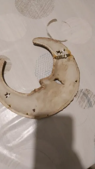 Luna da appendere decorata