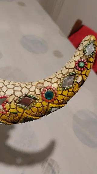 Luna da appendere decorata