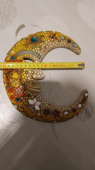 Luna da appendere decorata