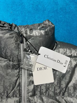 Chaqueta de Plumón sin capucha- Talla L- Plateado