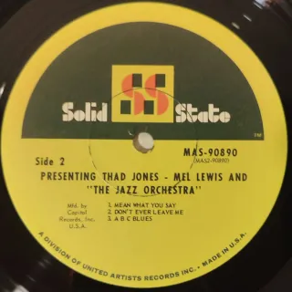 Vinilo Jazz Solid State Thad Jones Mel Lewis