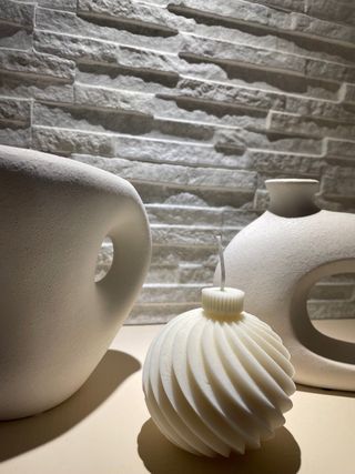 Candela palla di Natale decorativa