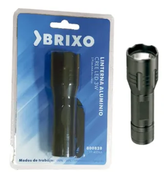 Linterna BRIXO Aluminio CREE LED 3W con Pilas
