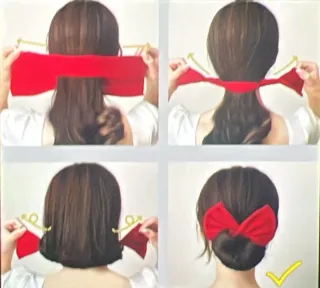 Fascia per chignon nera