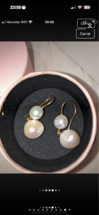 Pendientes Oro 18K Perlas Tous