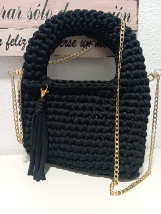 Bolso crochet negro