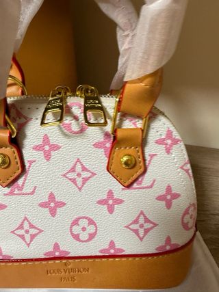 Bolso Louis Vuitton Alma BB Rosa Blanco
