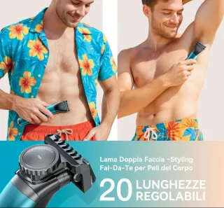 Kensen Body Groomer 2-in-1 Rasoio Elettrico Uomo