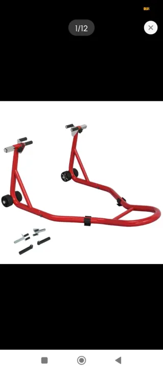 Caballete Soporte Moto Rojo