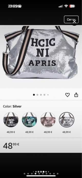 Bolso Lentejuelas Plateado