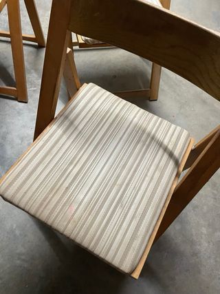 Set di 4 sedie pieghevoli in legno