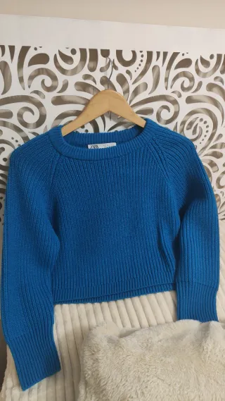 Jersey ZARA Azul Manga LargaTALLA S OPORTUNIDAD 3€