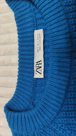 Jersey ZARA Azul Manga LargaTALLA S OPORTUNIDAD 3€