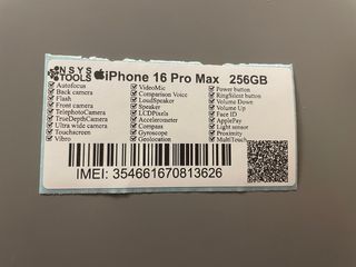iPhone 16 Pro Max 256GB Titanio Nero