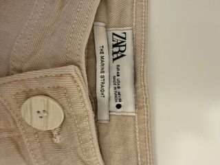 Pantalón Zara beige recto talle alto