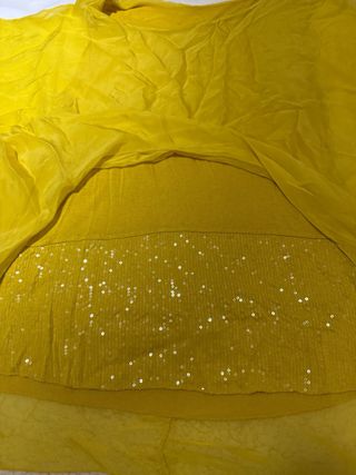 Blusa Seda Mujer Amarilla Brillante