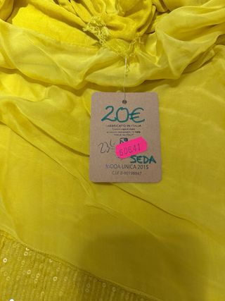 Blusa Seda Mujer Amarilla Brillante
