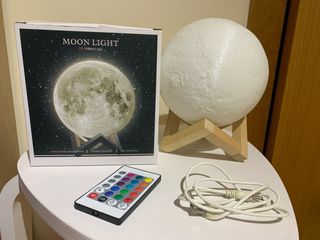 Lámpara Luna 3D Multicolor
