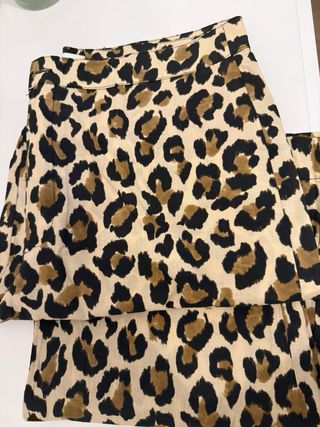 Pantalón Zara Estampado Leopardo Talla L