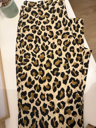 Pantalón Zara Estampado Leopardo Talla L