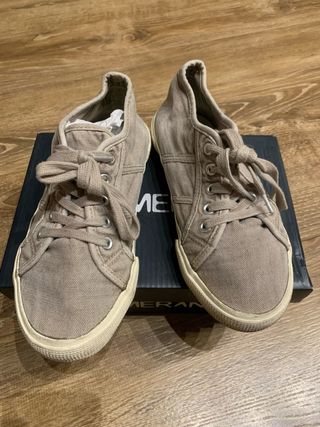 Zapatillas lona beige talla 35