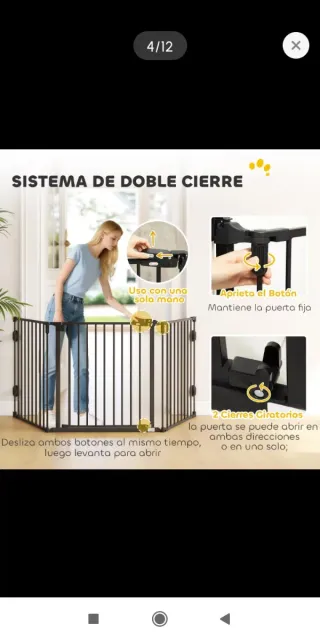 Reja barrera seguridad plegable