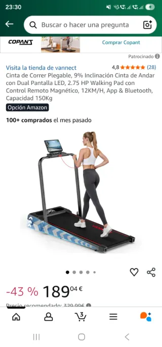 Cinta de correr VANNECT