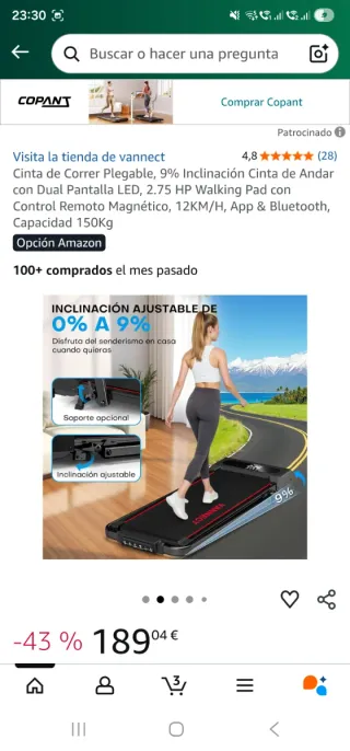 Cinta de correr VANNECT