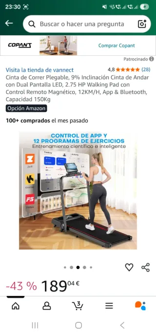 Cinta de correr VANNECT