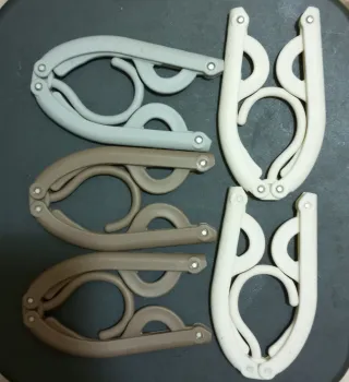 Perchas Plegables Plástico Beige y Gris