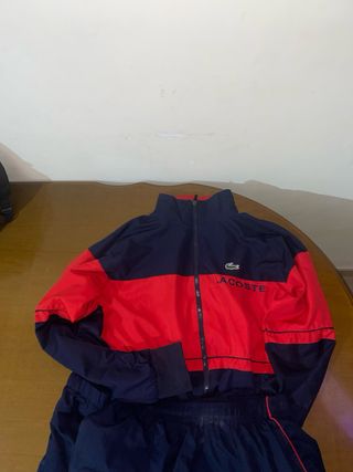 Conjunto Lacoste Azul y Rojo