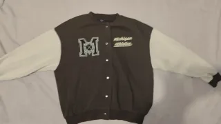Chaqueta Beisbol Marrón y Blanca