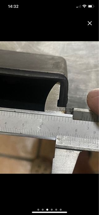 Tacos de escalera de goma, medidas en la foto