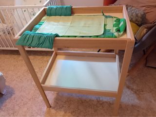 Cambiador bebé madera CON FUNDA