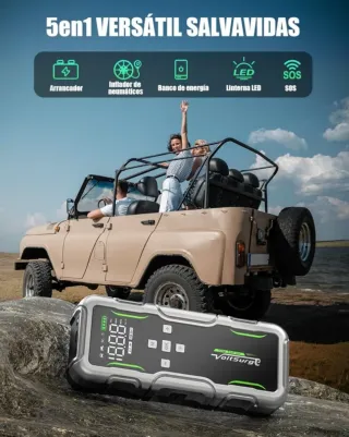 Arrancador de Baterías y Compresor de Aire