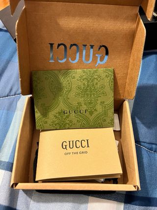 Portafoglio Gucci blu e nero