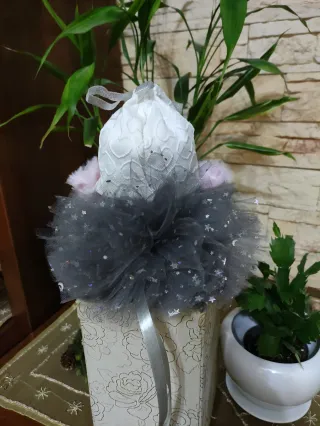 Gnomo Natale in tessuto e tulle