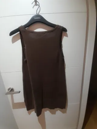 Top Zara Marrón Chocolate Talla S