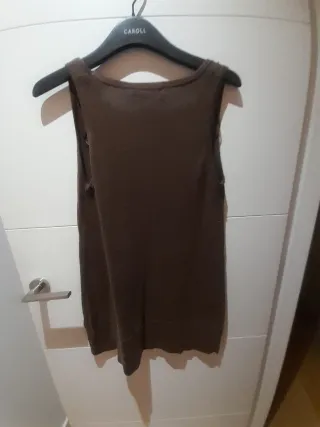 Top Zara Marrón Chocolate Talla S