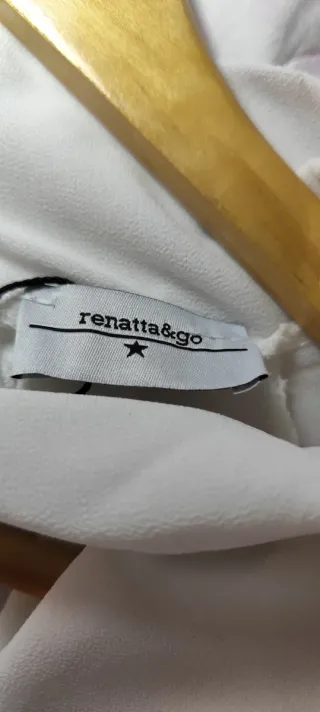 Blusa Renatta & Go blanca semitransparente