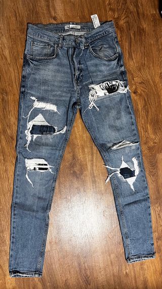Pantalones vaqueros Zara rotos Talla 40